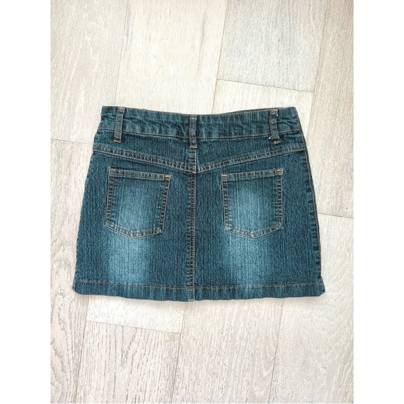 Vintage Hot Kiss | Y2K Asymmetrical Denim Mini Skirt - Picture 3 of 6